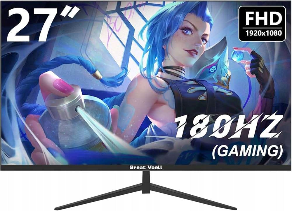 Gaming Monitor Great Voell Z270B16 27 Inch 180Hz Va Led Fhd 1Ms Black Brand no brand