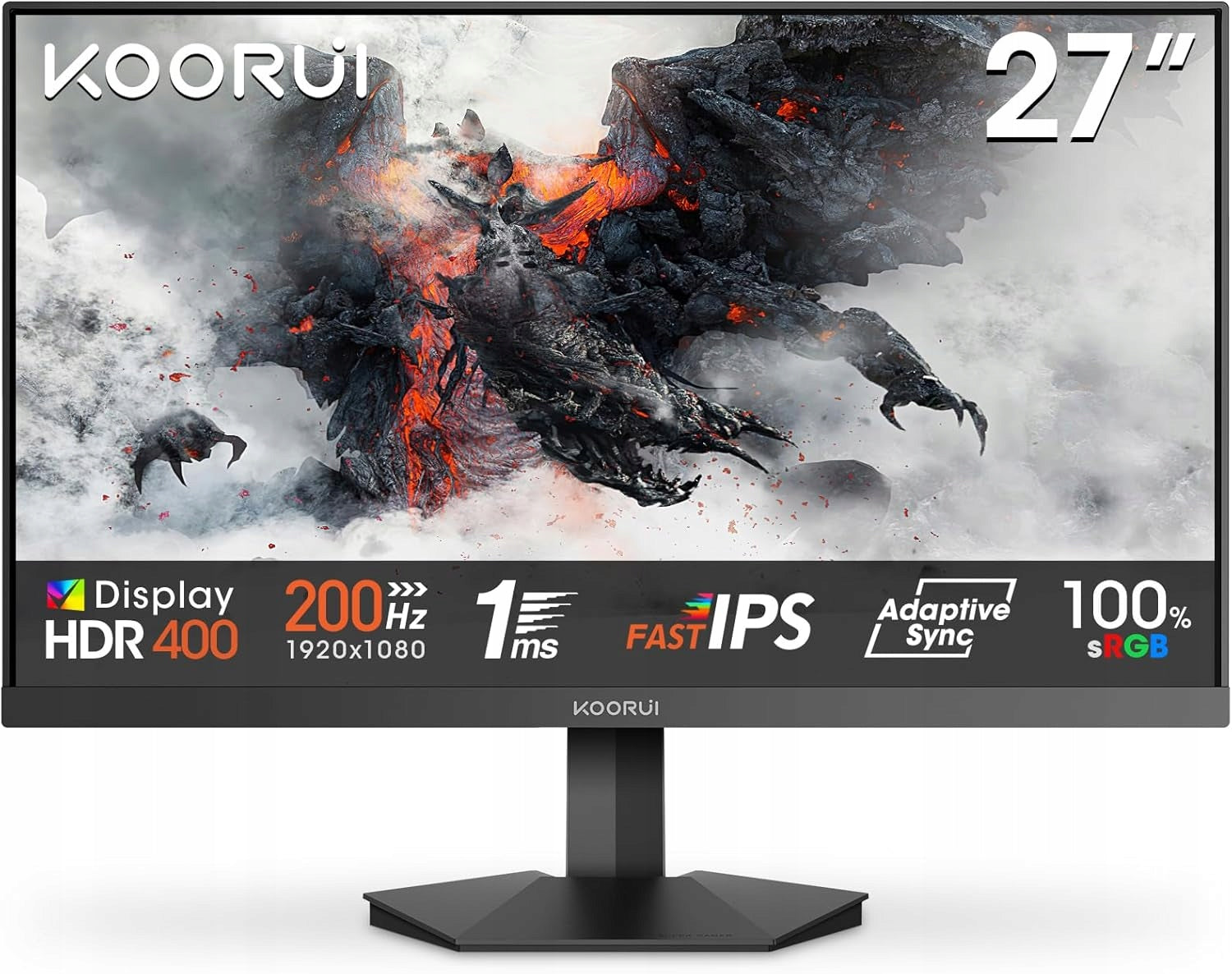 Gaming Monitor KOORUI G2711P 27'' 1 ms 200Hz FHD IPS HDR400 PC 100% SRGB Manufacturer code G2711P