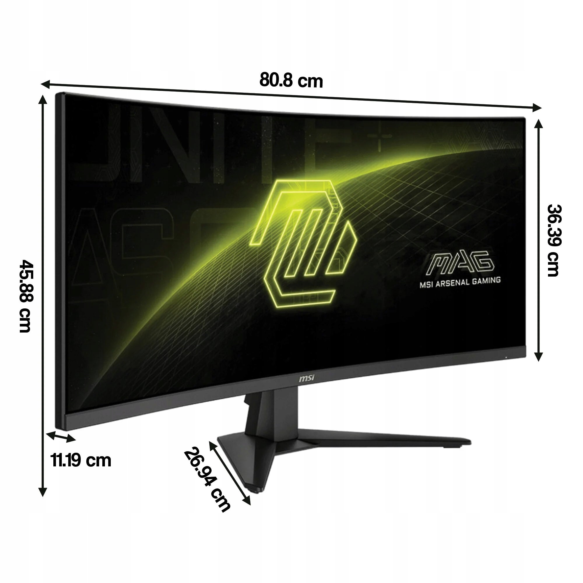 Gaming Monitor MSI MAG 346CQ 3440 x 1440 (UWQHD) 180 Hz Packaging status original