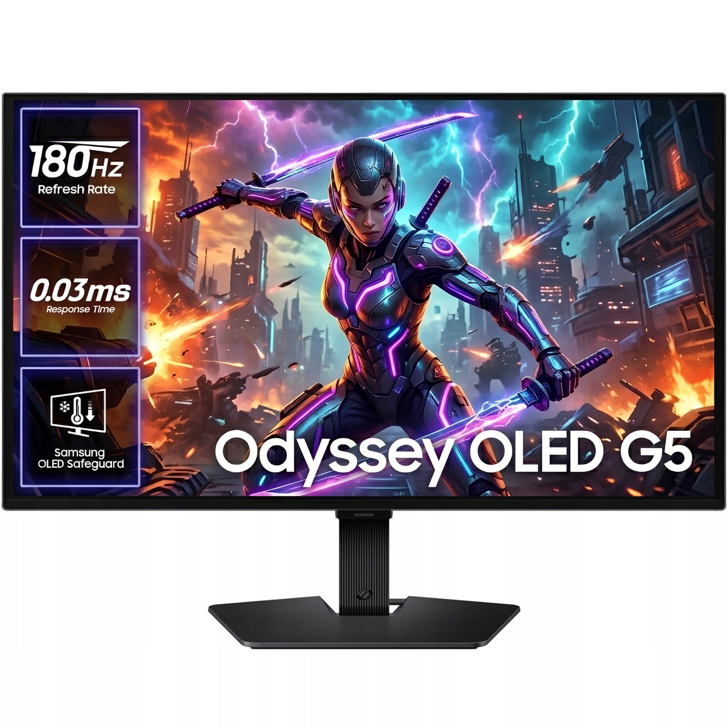 Gaming Monitor QD OLED SAMSUNG 27 Cali QHD 180HZ 0,03 MS HDMI DP HDR10