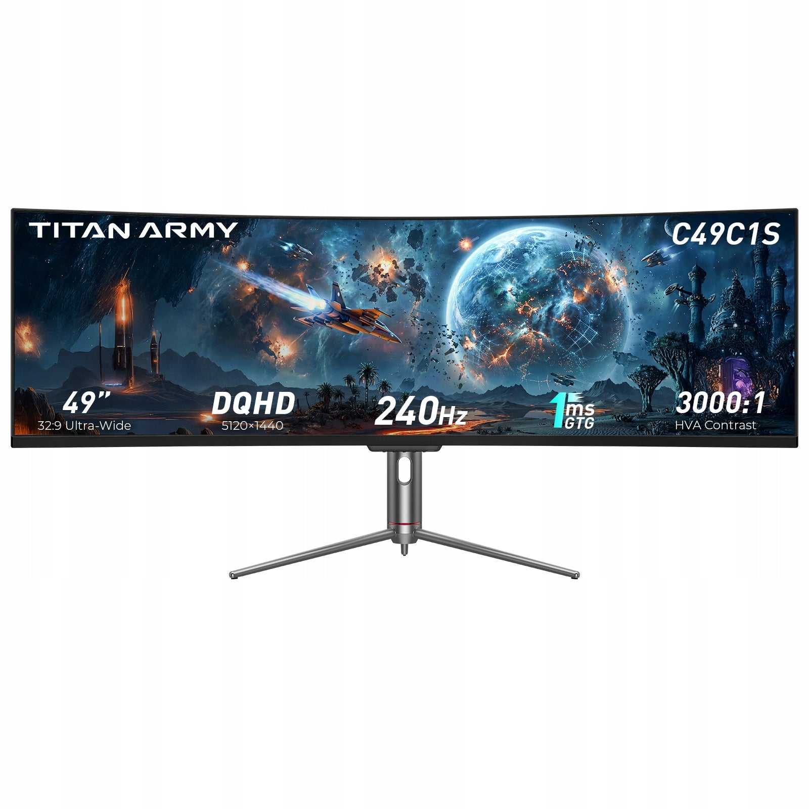 Gaming Monitor TITAN ARMY C49C1S ultra-wide 49” 32:9 240Hz 65W 1ms MPRT