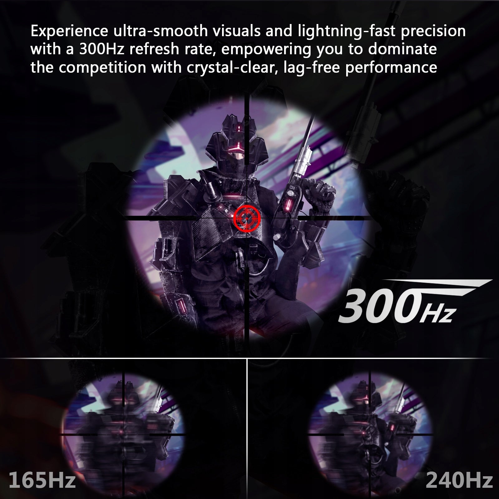 Gaming Monitor Z-EDGE UG25S IPS 1080P 24.5” 300Hz (DP) 1ms FHD FreeSync HDR Manufacturer code UG25S-PA