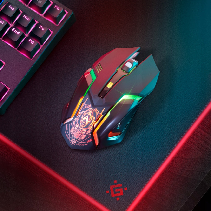 Gaming Mouse Wireless Defender Trigger 3200 DPI LED Rechargeable Battery Manufacturer Defender