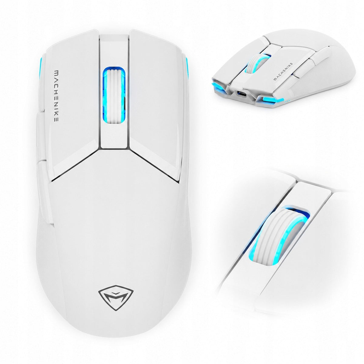 Gaming Mouse Wireless Machenike M7 Pro 26000 DPI RGB White