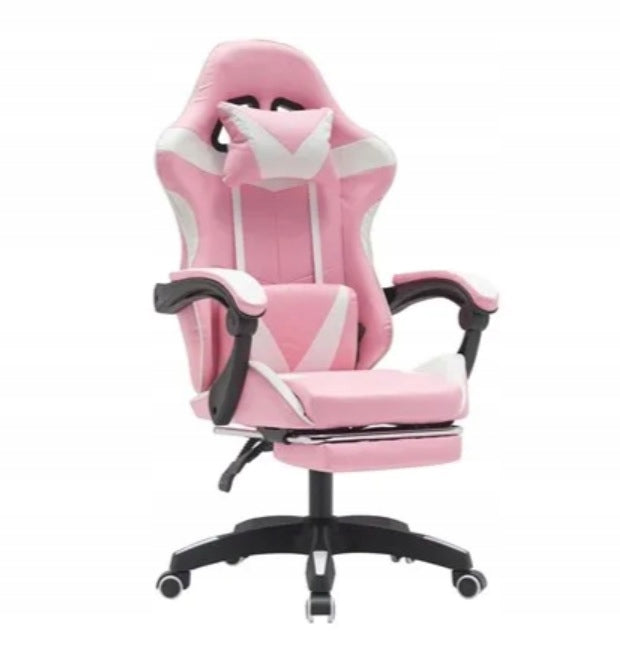 Gaming Office Chair PINK Rotating Player Footrest PINK Manufacturer code 2025 PinkWhite