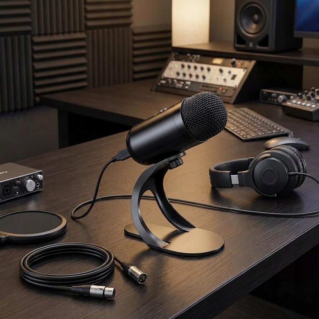 Gaming Streaming Dynamic Mic Podcast Microphone for PC without RBG Lights