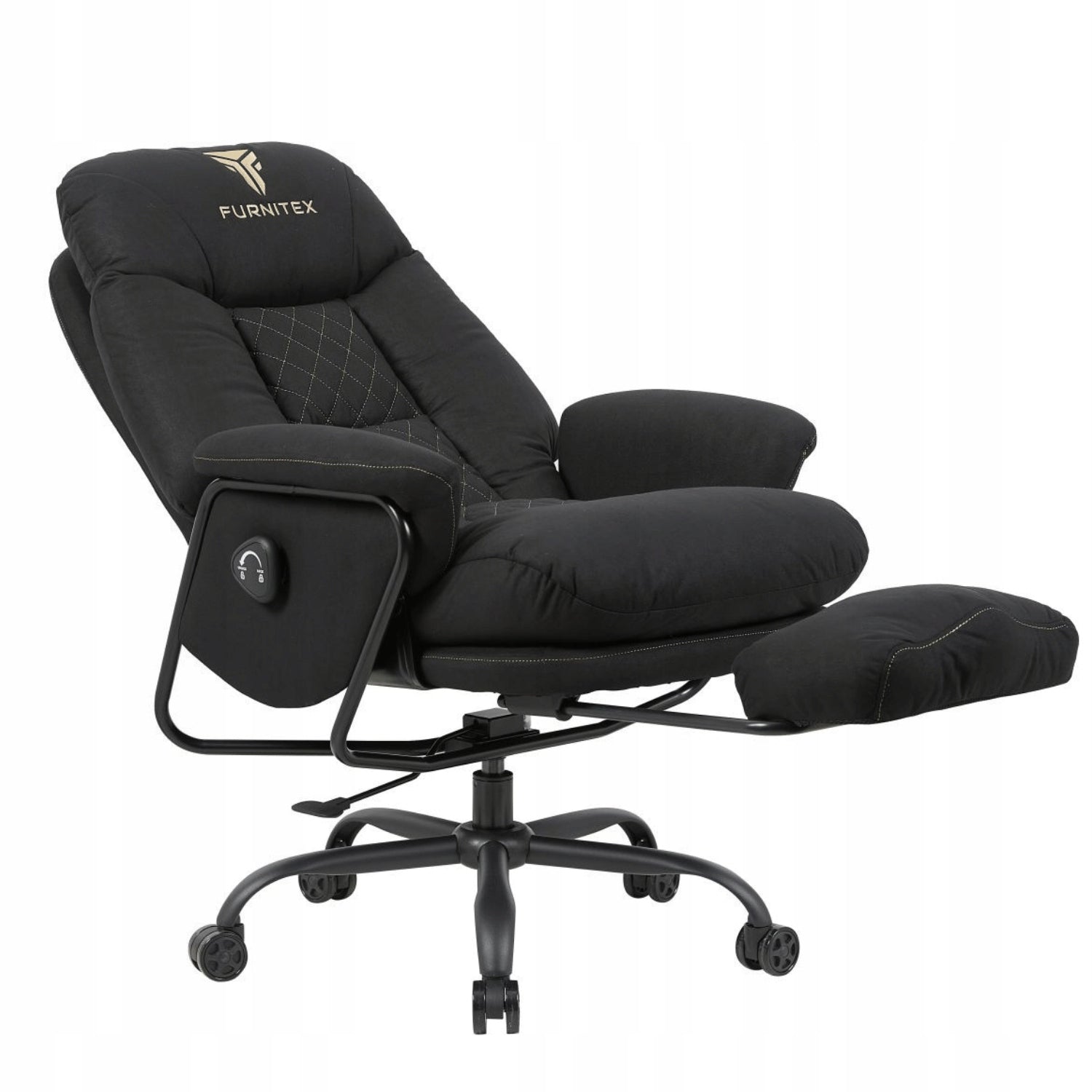Gaming Swivel Chair Ergonomic With Footrest Black ROYAL Brand MONOVO