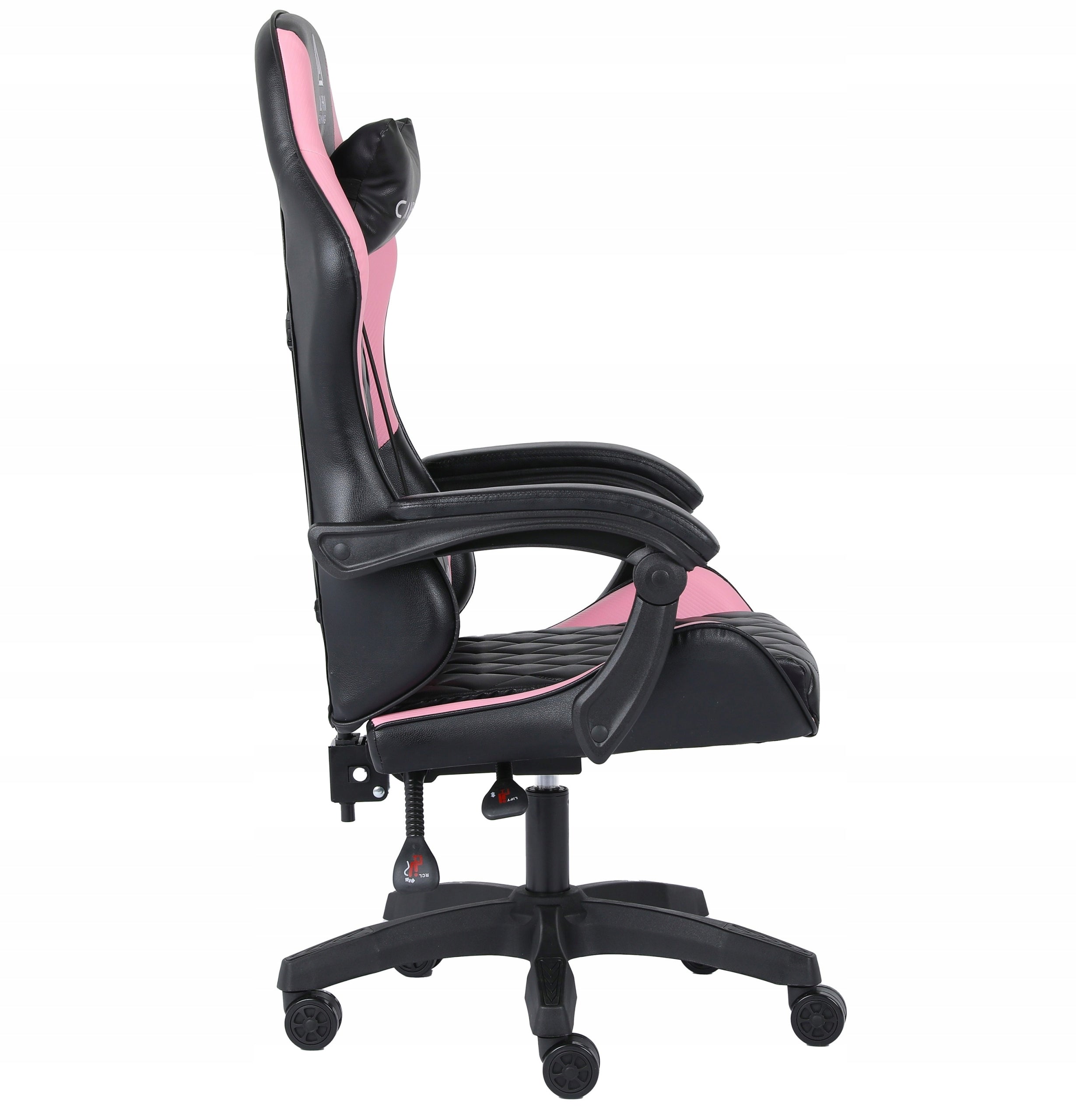 Gaming chair ALPHA office gaming chair swivel bucket pink Model CARBON