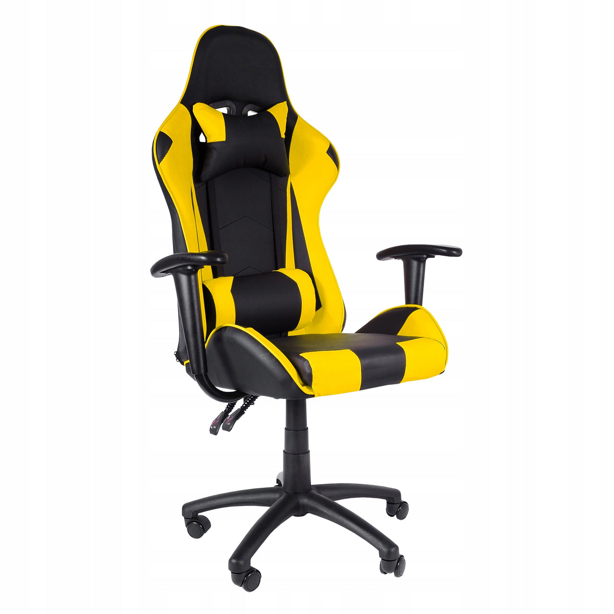 Gaming chair Black and Yellow Ergonomic swivel chair 128x62x60cm AGA