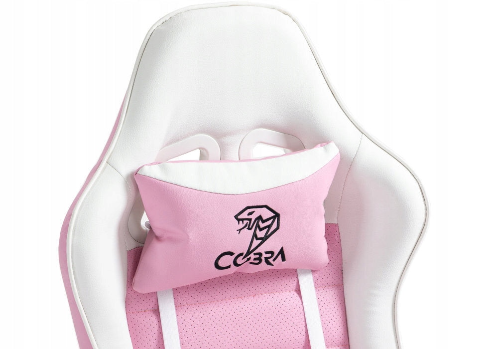 Gaming chair COBRA Rebel CR203 Pink and white Maximum load 130 kg