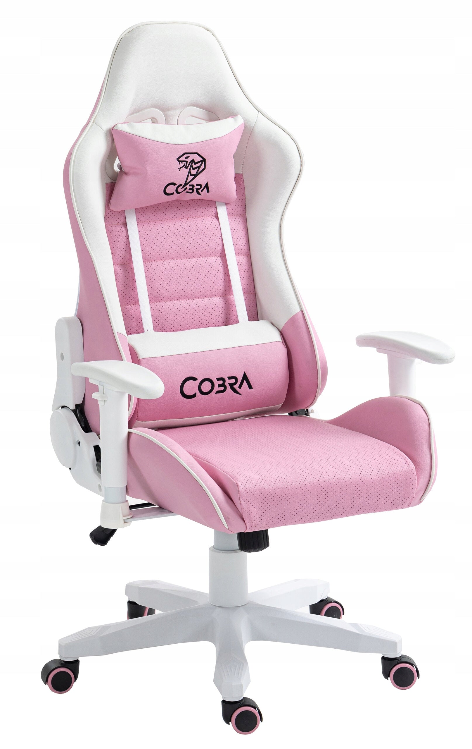 Gaming chair COBRA Rebel CR203 Pink and white Upholstery color other color