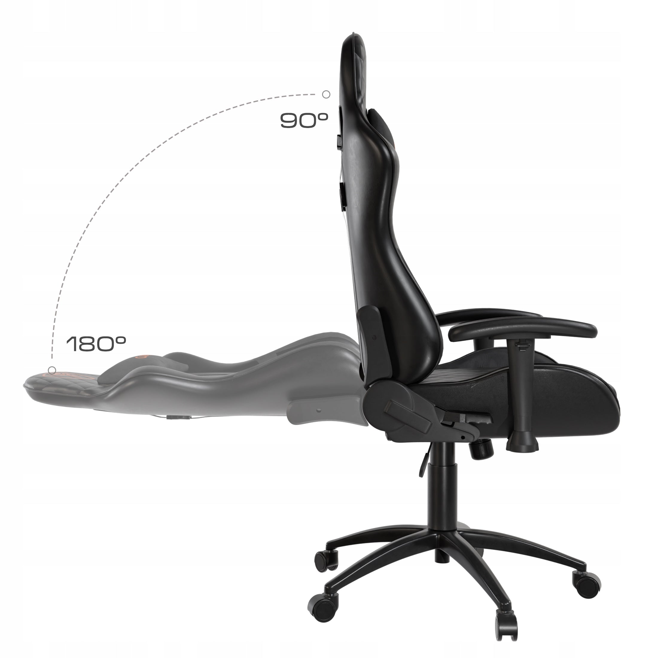 Gaming chair Cobra Draco CRF191 Black eco leather Furniture depth 52 cm