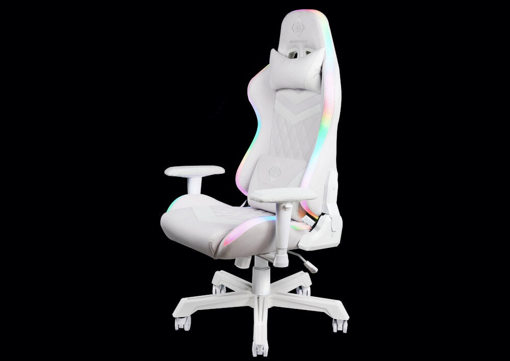 Gaming chair DELTACO WCH90 RGB White Furniture height 130 cm