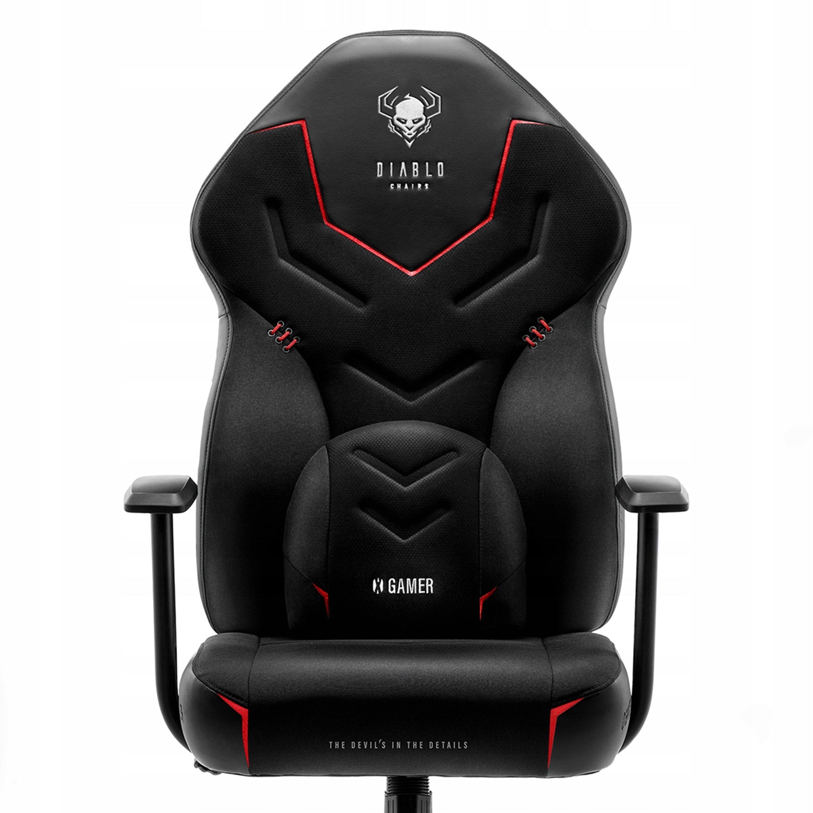 Gaming chair Diablo Chairs X-Gamer 2.0 Normal Size fabric black Furniture width 68 cm