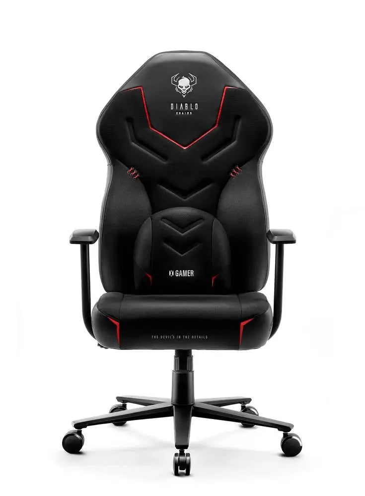 Gaming chair Diablo Chairs X-Gamer 2.0 Normal Size fabric black Maximum seat height 59 cm