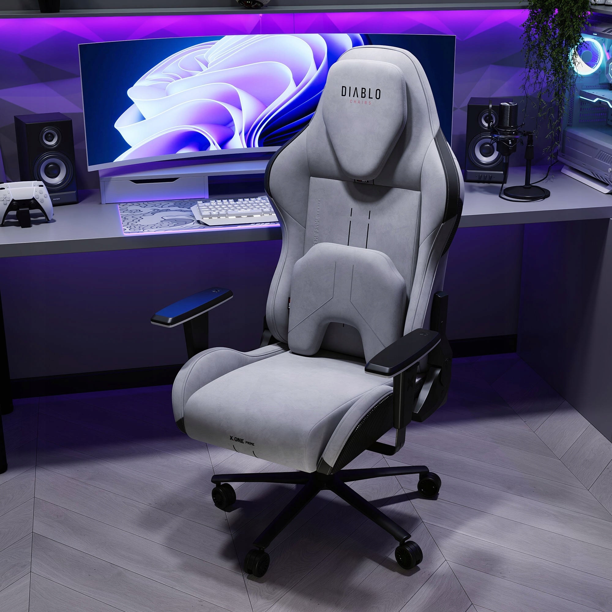Gaming chair Diablo Chairs X.One Prime fabric grey Brand Diablo Chairs