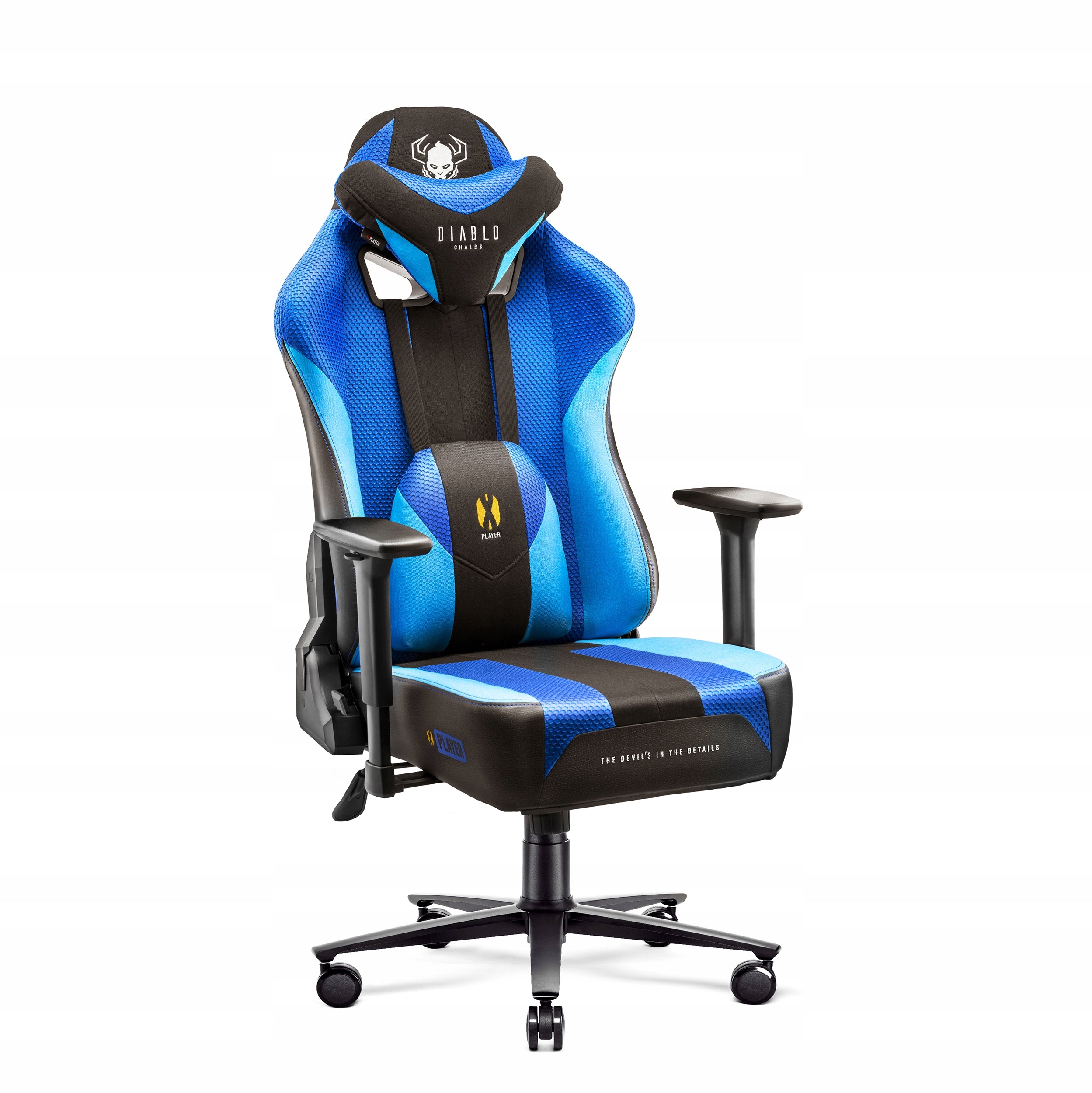 Gaming chair Diablo Chairs X-Player 2.0 fabric black-blue