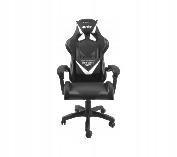 Gaming chair Fury Avenger L up to 150kg ECO Leather Black and White