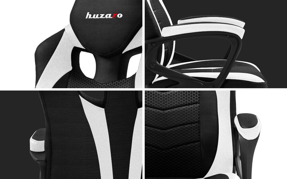 Gaming chair HUZARO Force 2.5 White Furniture height 113 cm