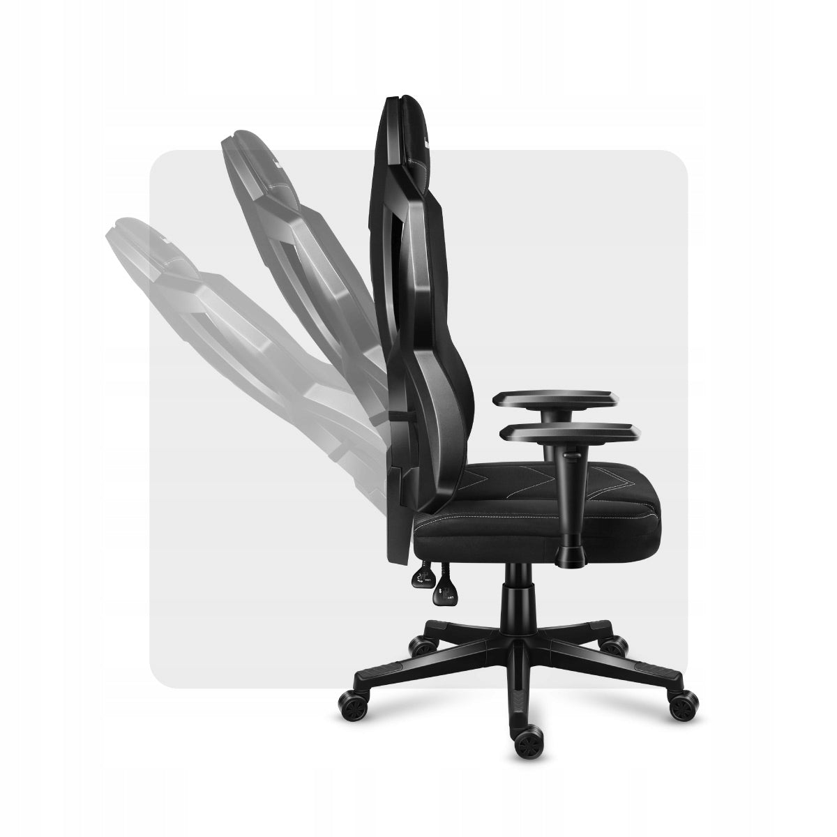 Gaming chair Huzaro Combat 6.2 RGB fabric black Maximum seat height 55 cm