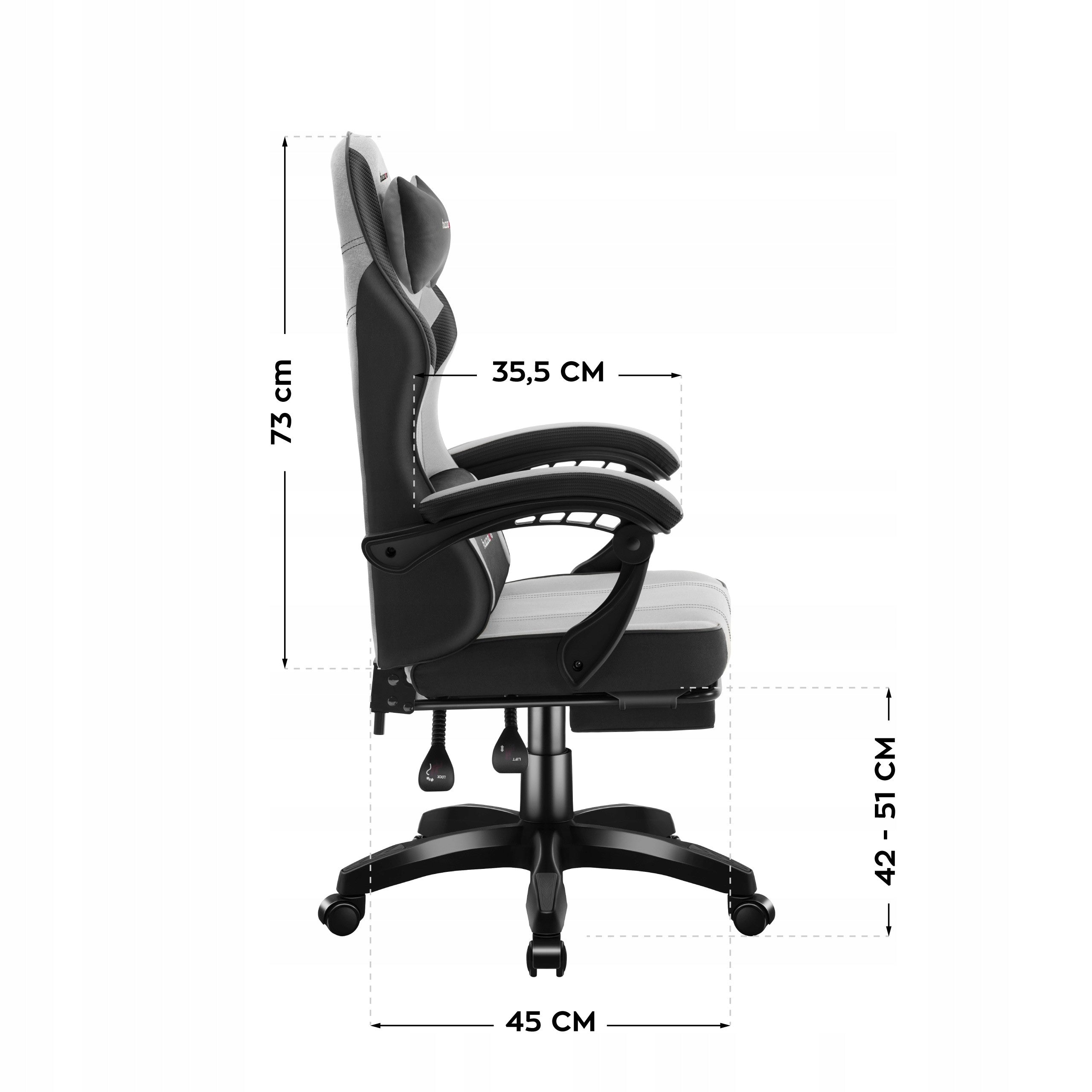 Gaming chair Huzaro Force 3.7 Grey EAN (GTIN) 5903796019018