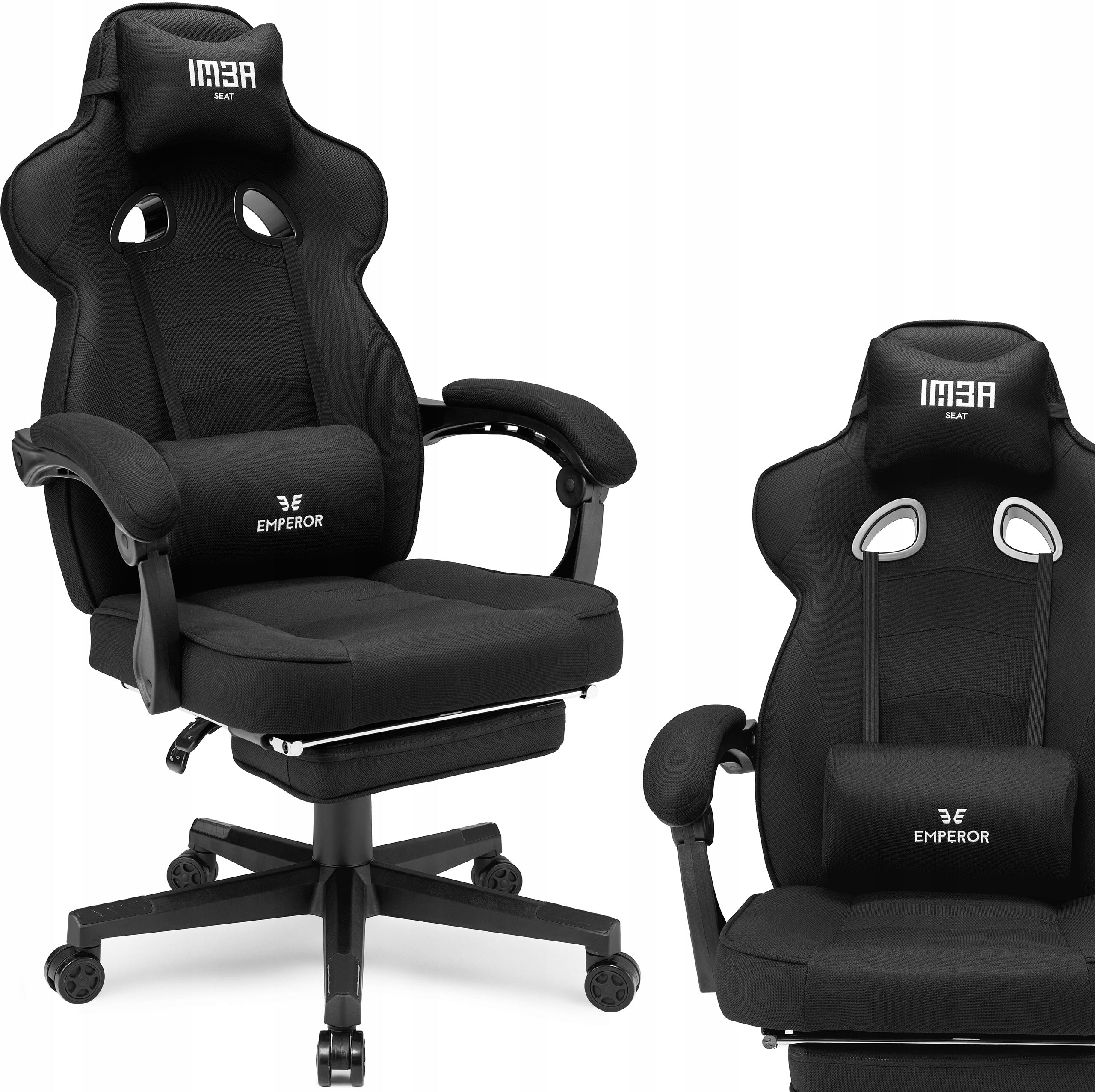 Gaming chair IMBA seat Emperor fabric black