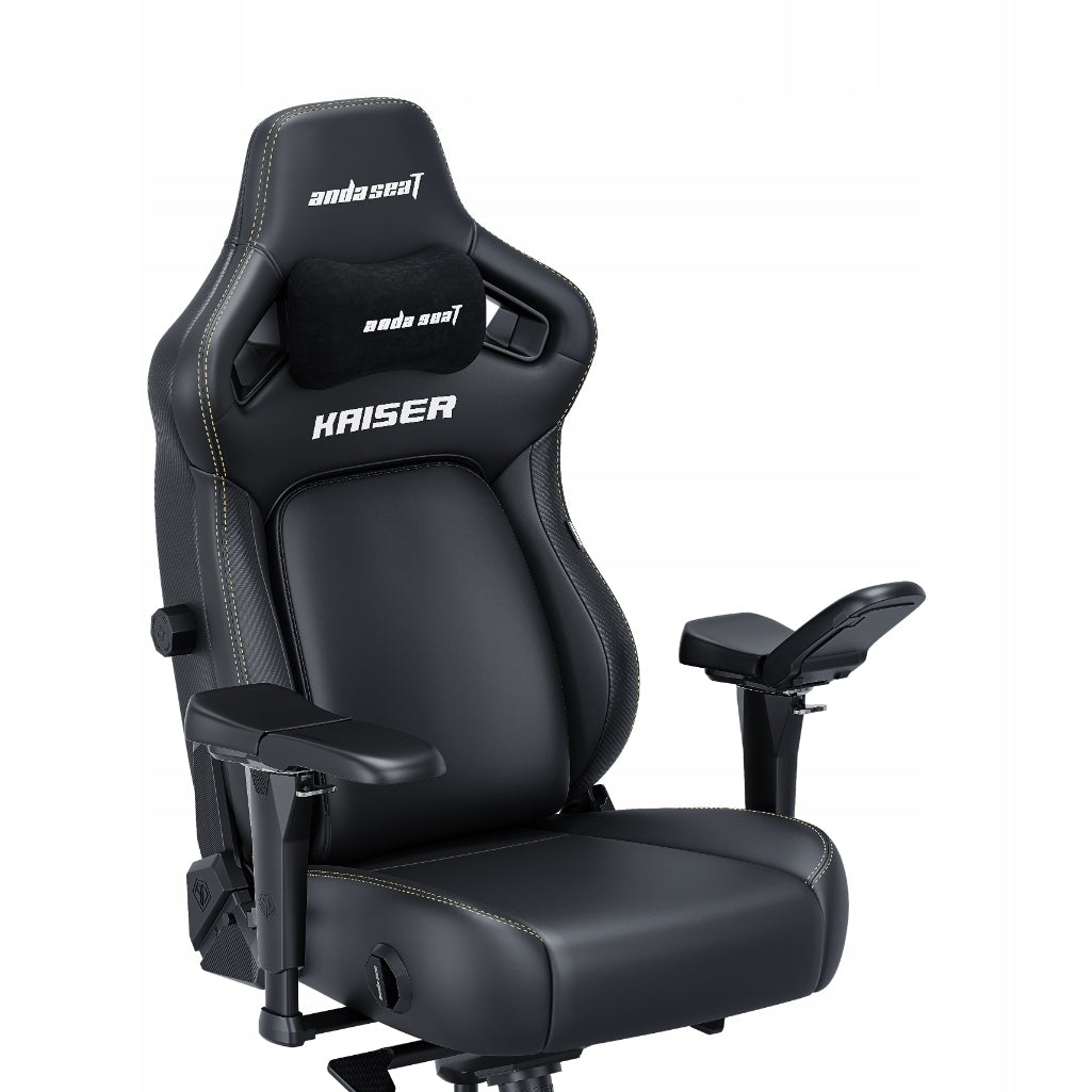 Gaming chair Kaiser 4 XL Anda Seat leather black swivel Furniture depth 64 cm