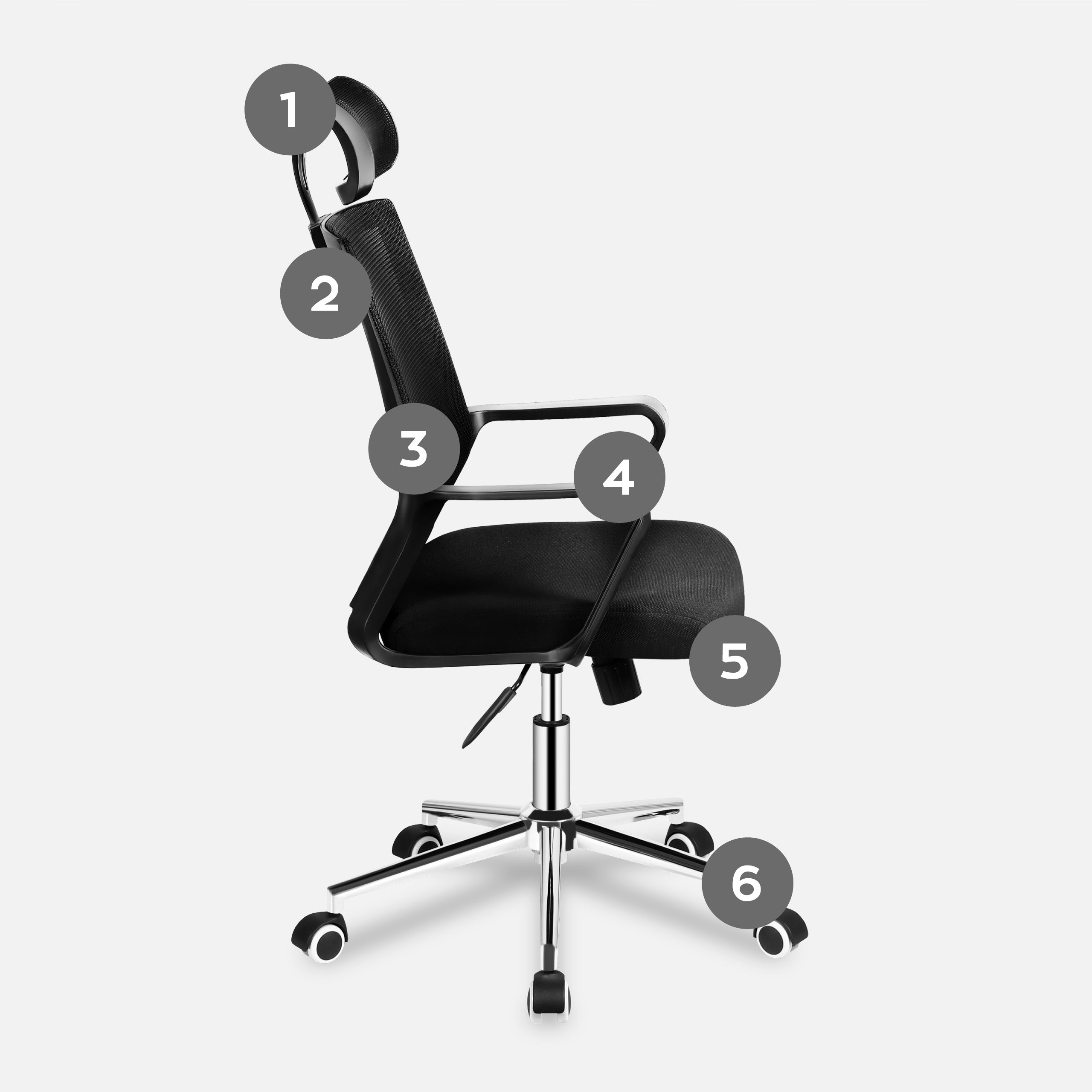 Gaming chair Markadler Manager 2.1 black fabric adjustable headrest Furniture height 115 cm