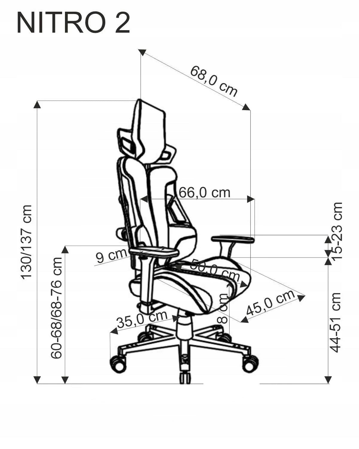 Gaming chair NITRO 2 Halmar black red multiblock swivel fabric Packaging status original