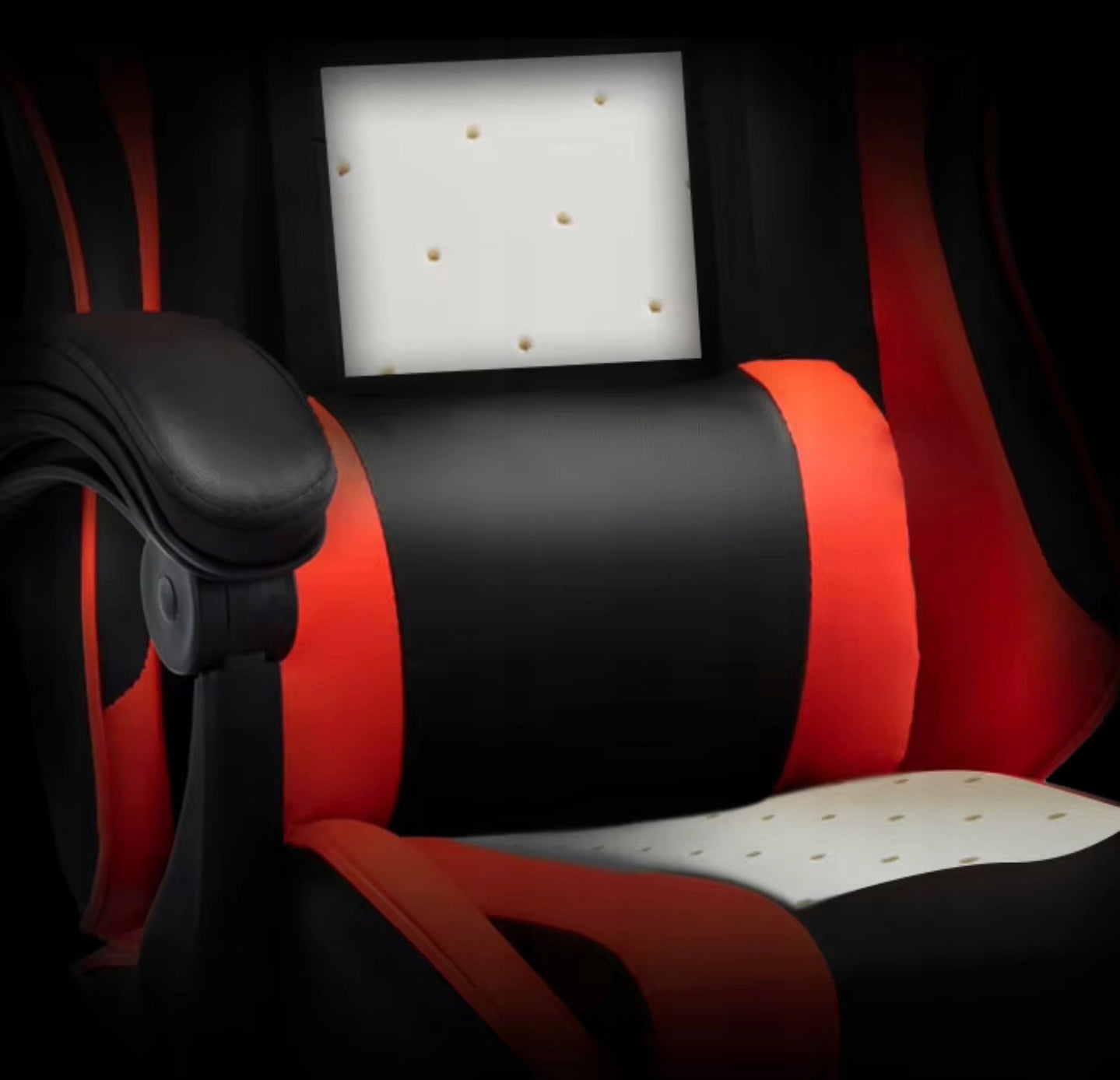 Gaming chair PEGIE PRESTIGE faux leather black-yellow Furniture depth 48 cm