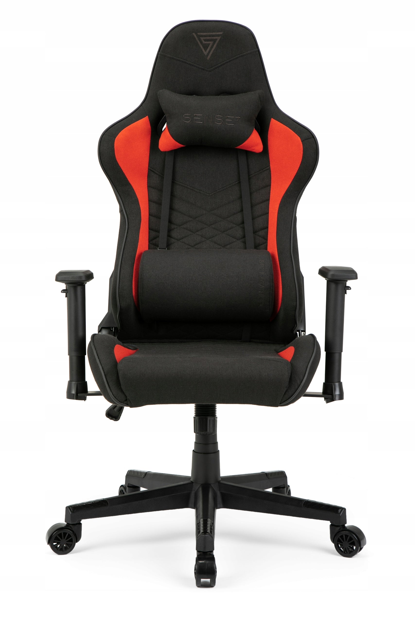 Gaming chair Spellcaster material- SENSE7 Upholstery color black and red