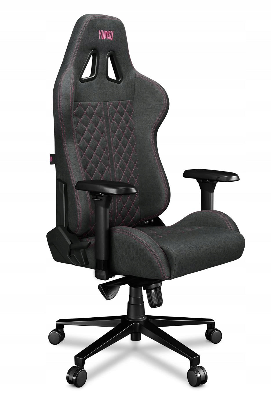 Gaming chair Yumisu 2050 Dark grey-pink Fabric Brand Yumisu