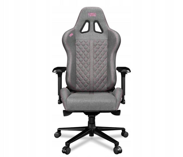 Gaming chair Yumisu 2050 (Light grey Pink) Fabric Furniture height 135 cm