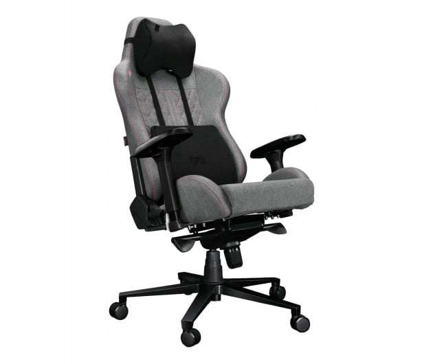 Gaming chair Yumisu 2050 (Light grey Pink) Fabric