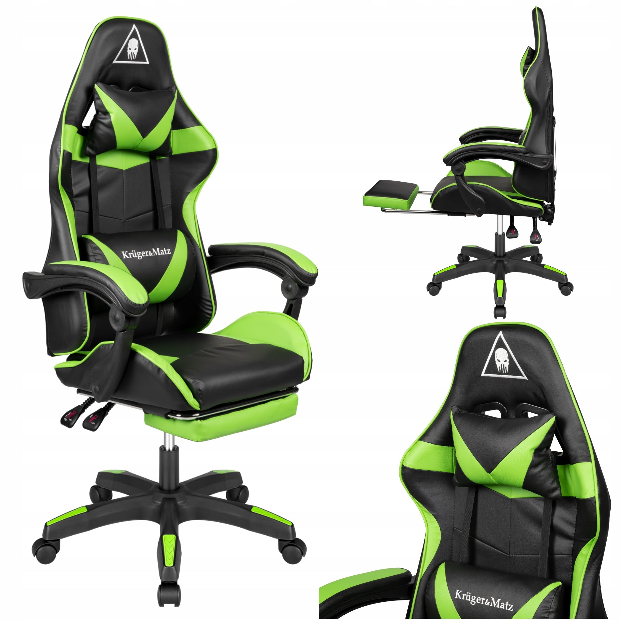 Gaming chair for gamers swivel office chair footrest Kruger&Matz