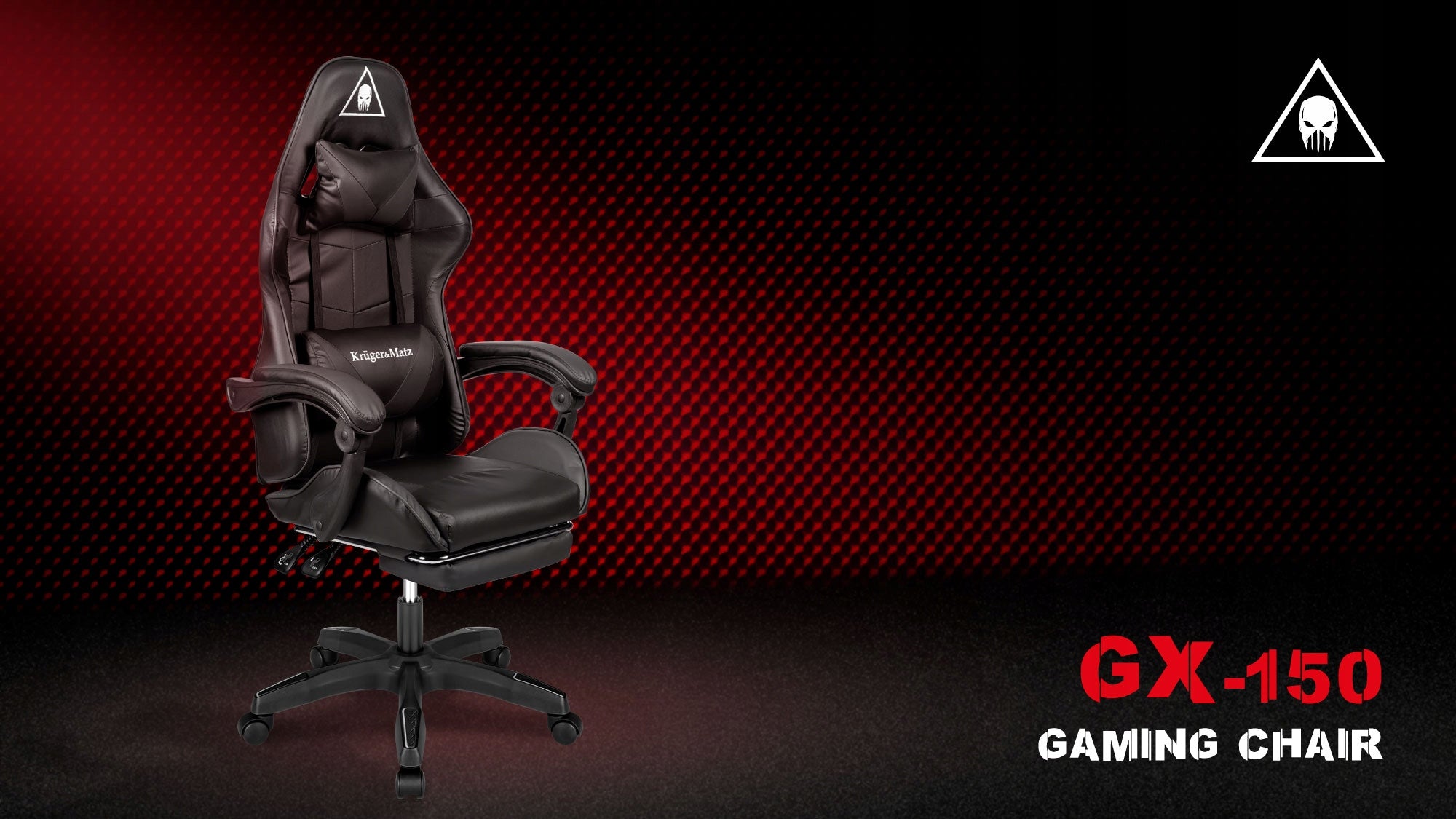 Gaming chair for player swivel office chair footrest Kruger&Matz Furniture depth 48 cm