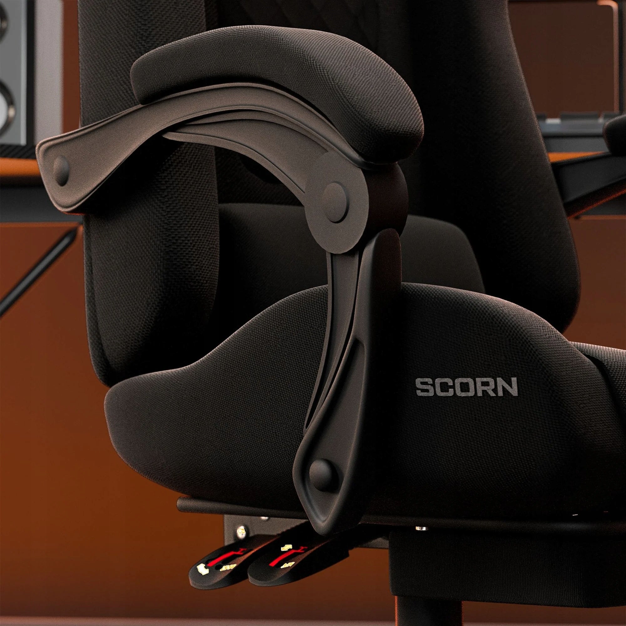 Gaming chair office swivel chair fabric + footrest TREX E-SPORTS Furniture depth 51 cm