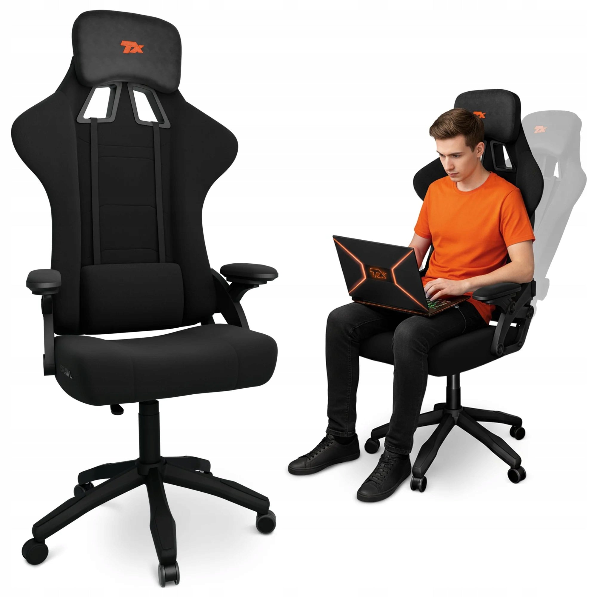 Gaming chair swivel bucket office chair adjustable TREX E-SPORTS