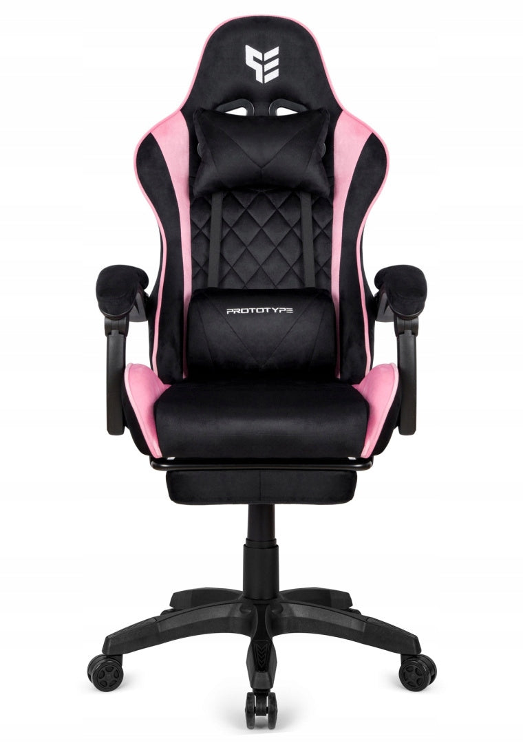 Gaming chair swivel player footrest velour for desk breathable XL Furniture width 55 cm