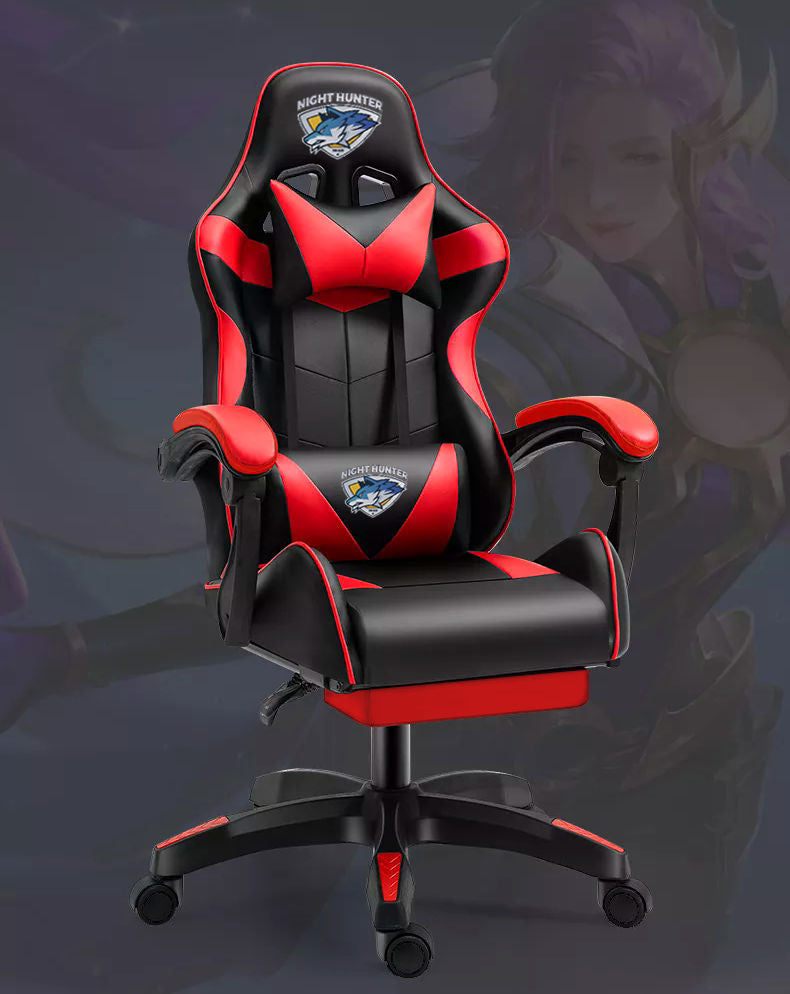 Gaming chair with back massage COMPUTER ROTATING for the player + footrest! Furniture height 123 cm