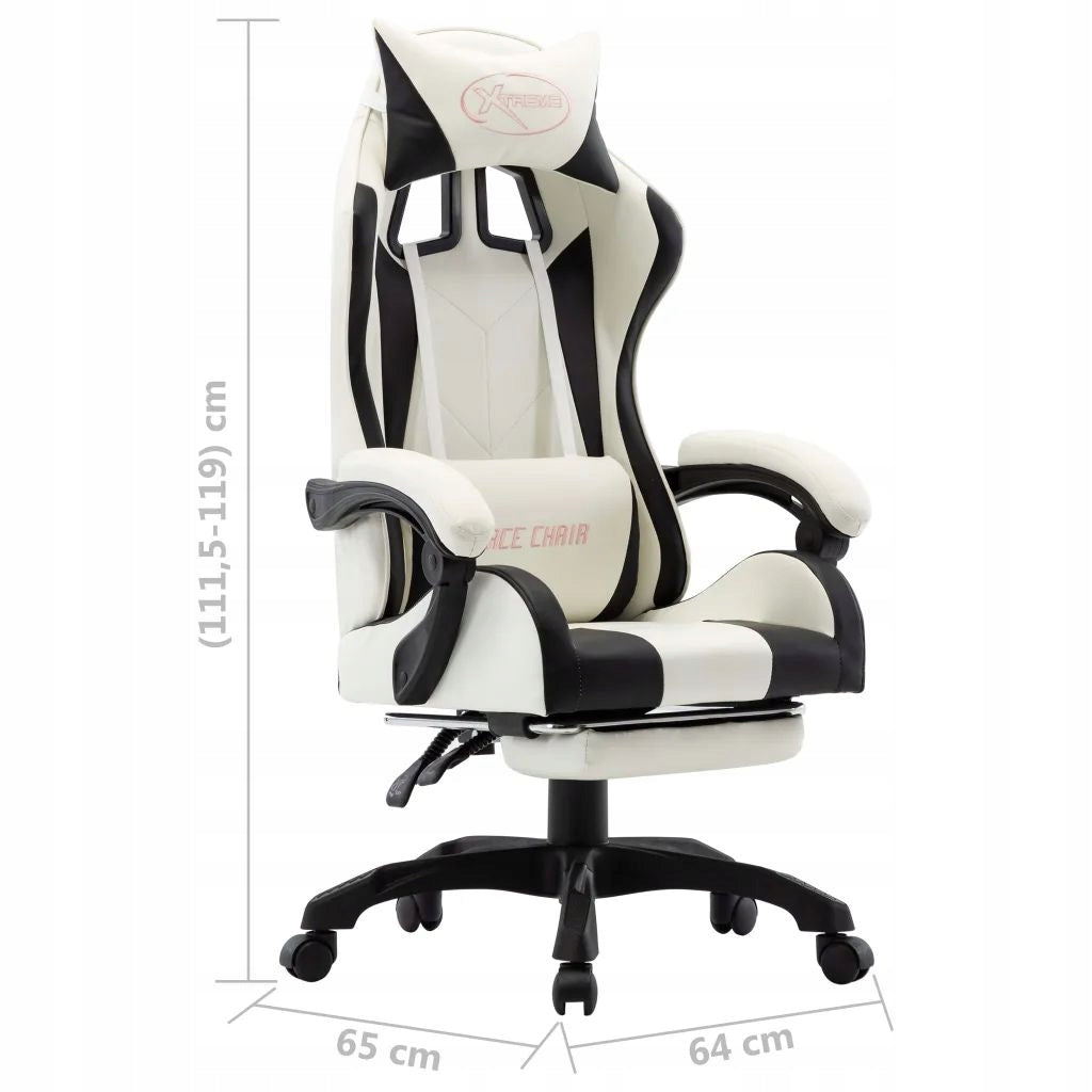 Gaming chair with footrest VidaXL Kind rotary