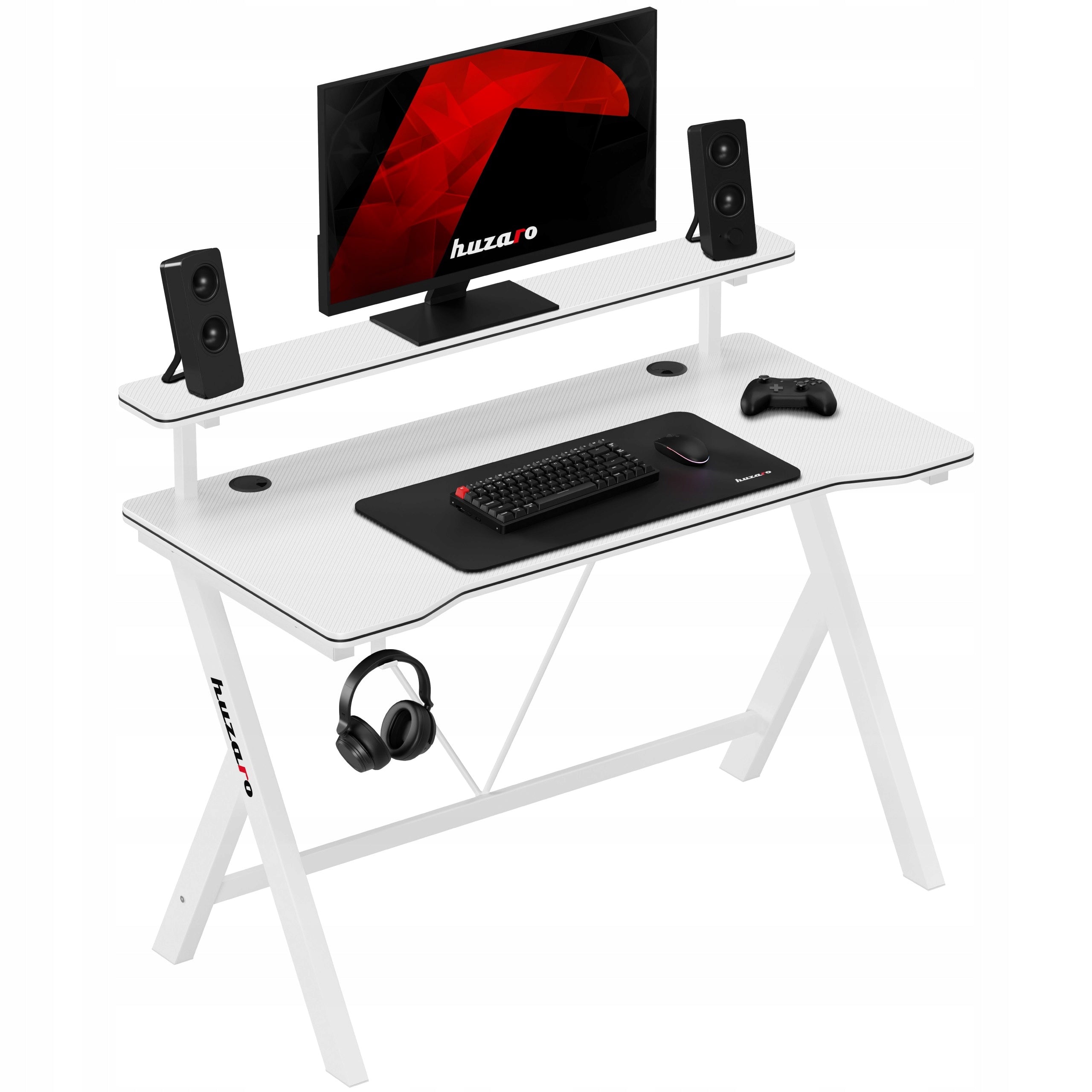 Gaming desk 120 cm Huzaro Hero 1.9 White