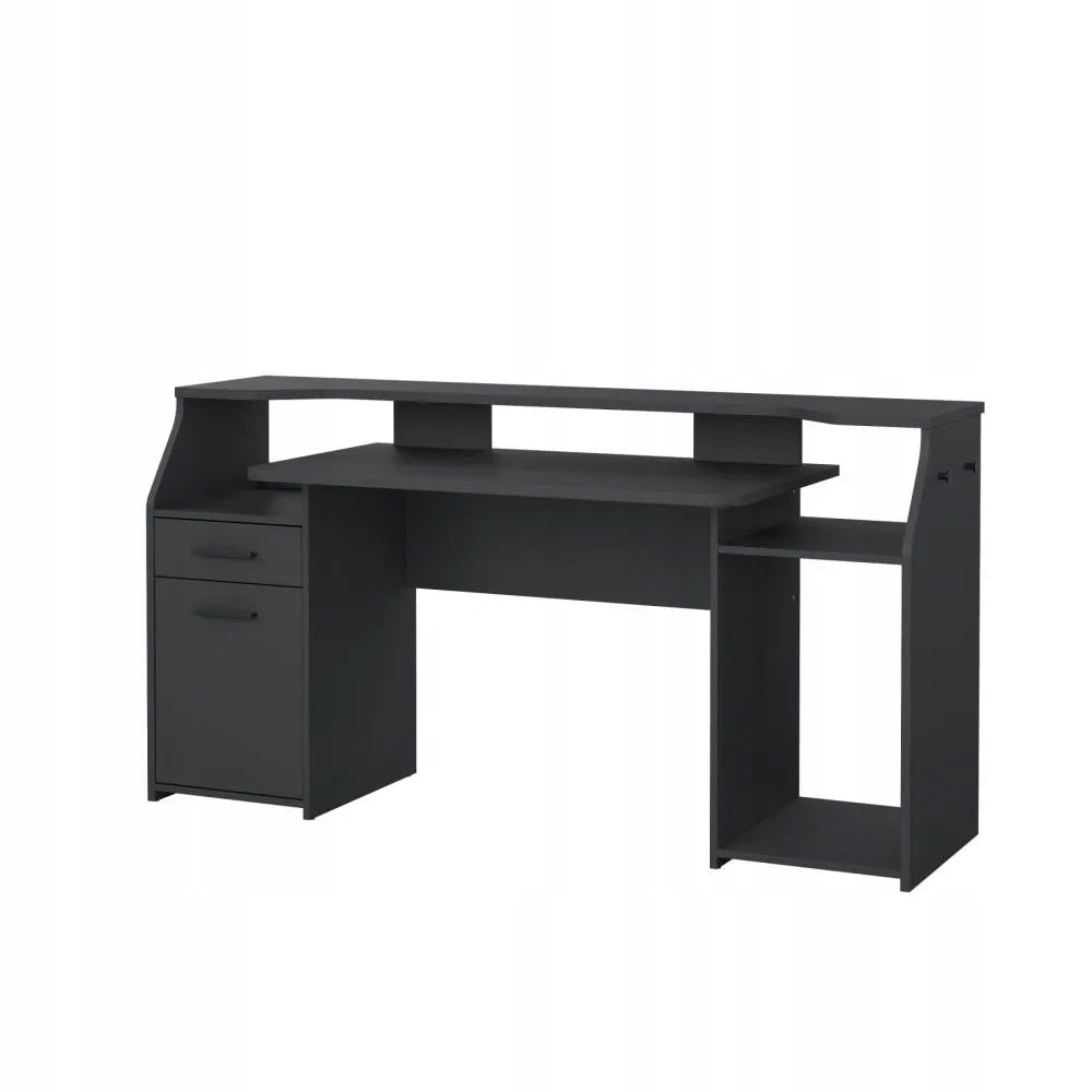Gaming desk with cabinet and extension FUNCTION PLUS 170cm grey matt Packaging status original