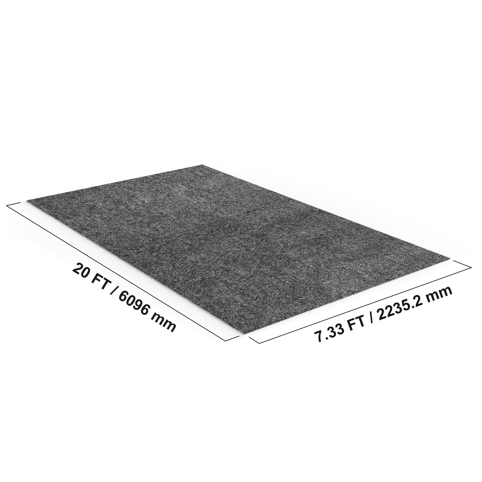 Garage Floor Mat 2.28x6.1M Waterproof Non-slip TPE Anti-Leak Easy Clean Manufacturer Vevor