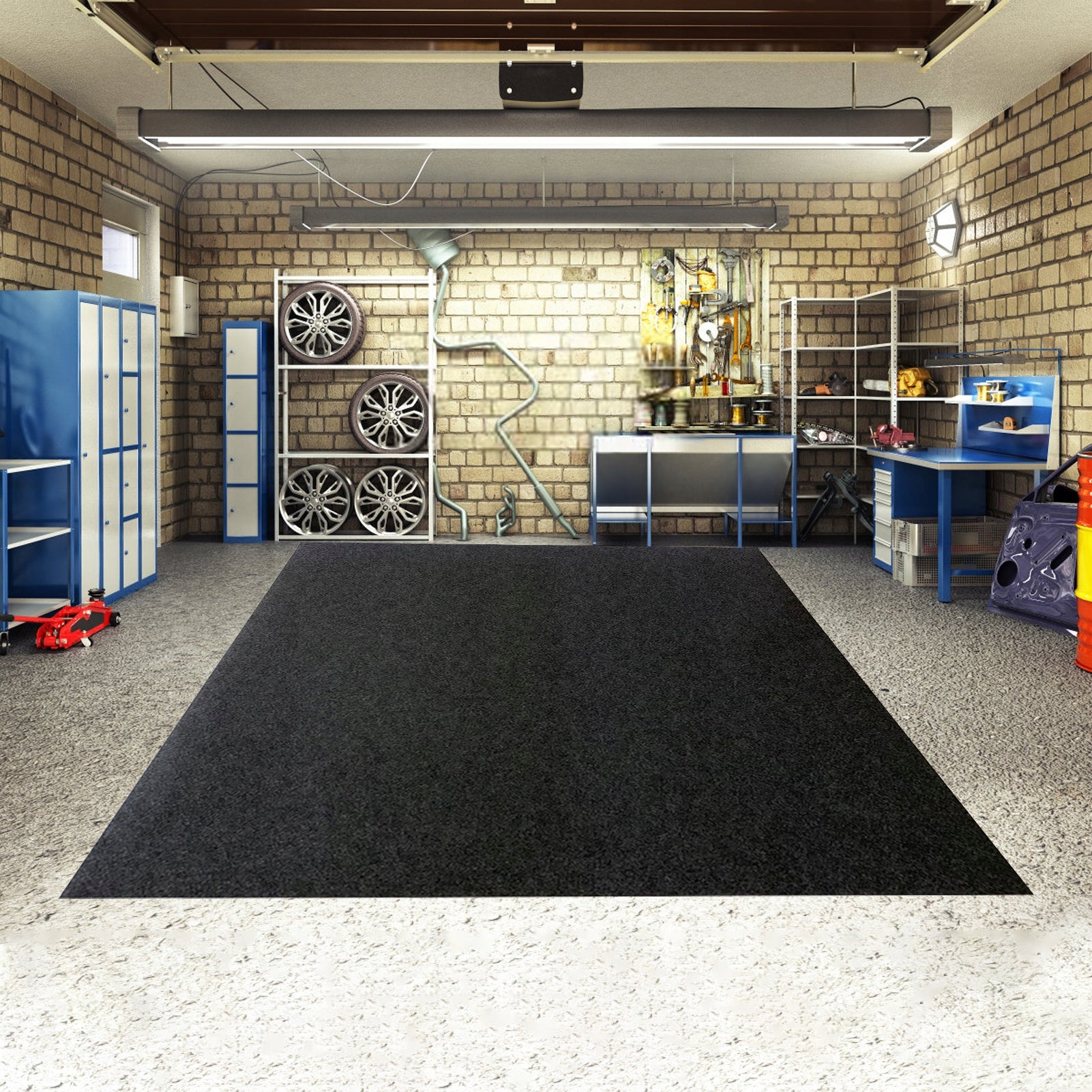 Garage Flooring Rug Floor Mat for Under Car Absorbent Oil Garage Mat, 5x2M