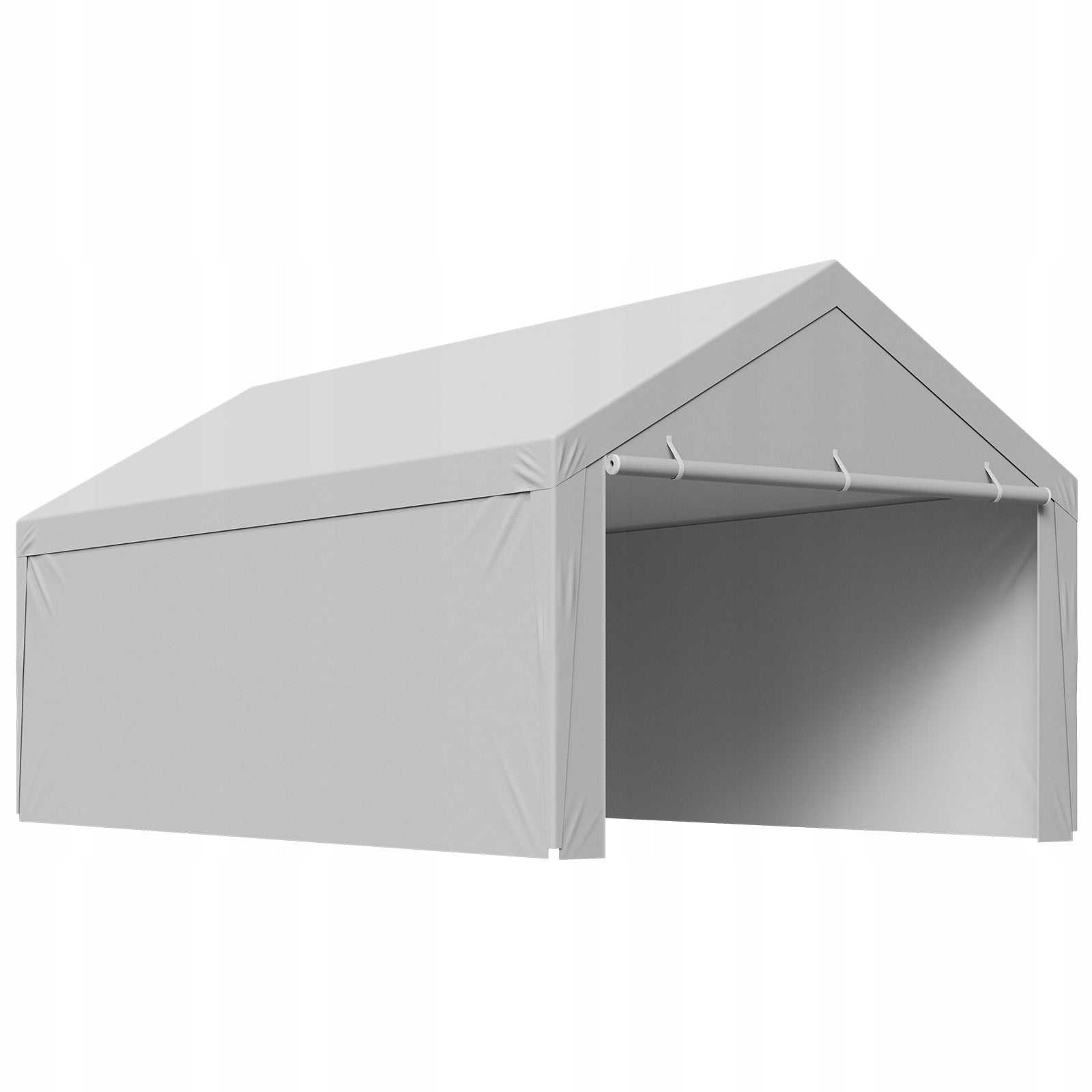 Garage Tent With Walls Grey 6,09x3,96M UV Resistant Width 4 m