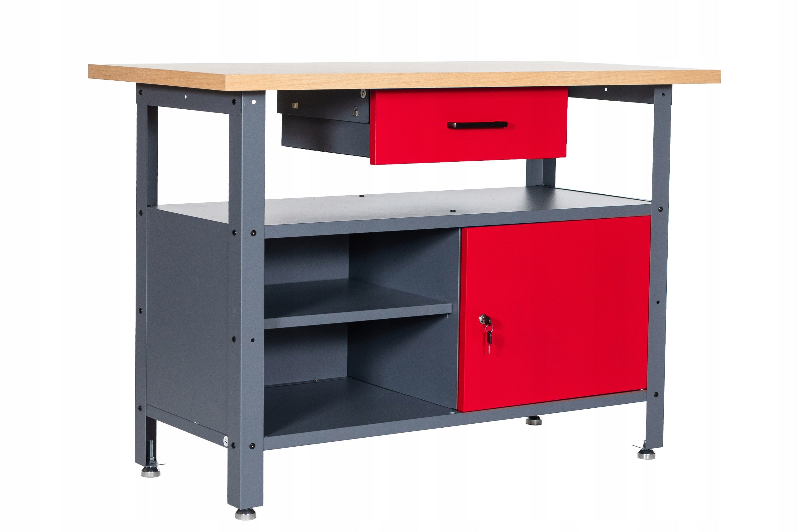 Garage Workbench for Tools Anthracite-Red Premium