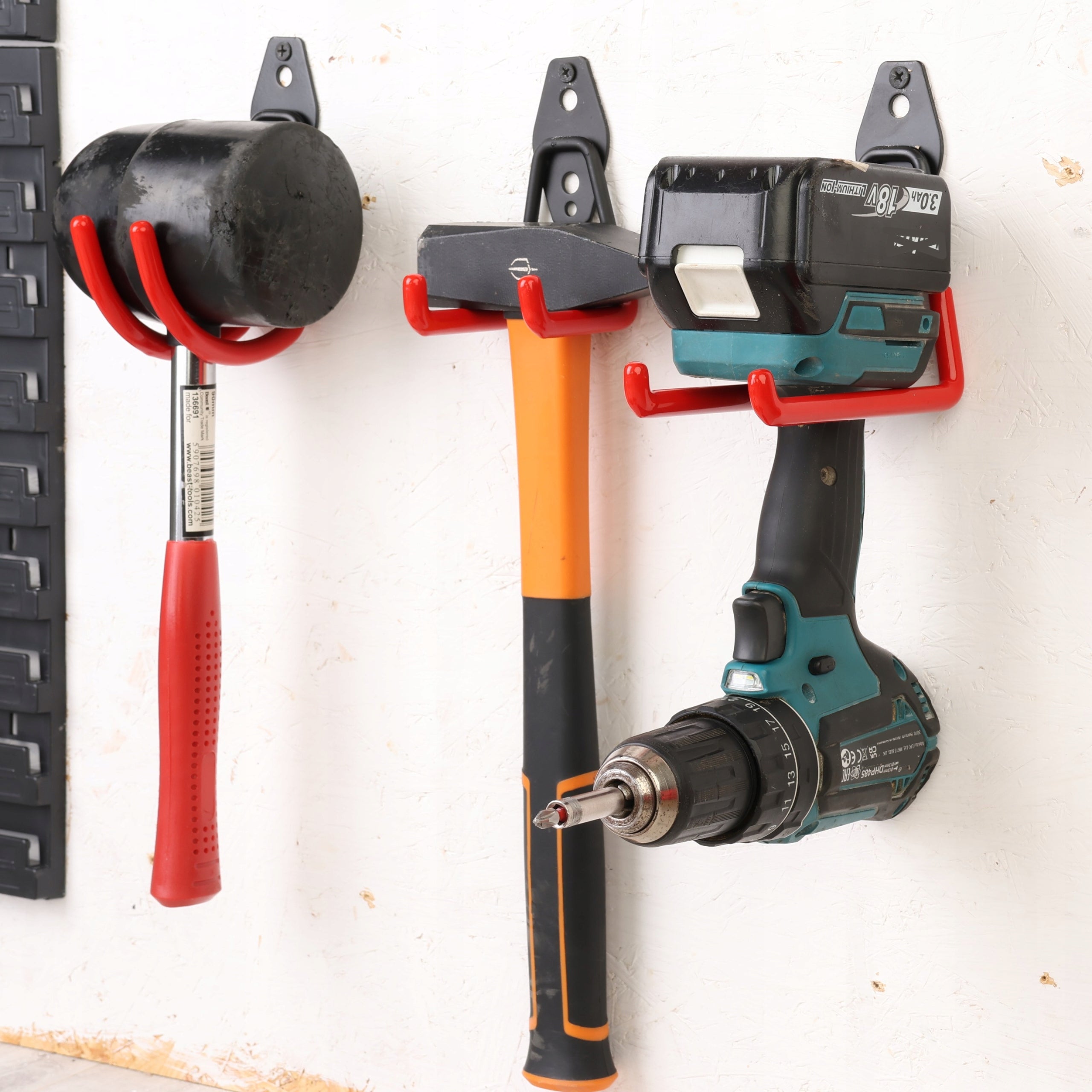 Garage hanger double hook for tools ORANGE-BLACK Avanti Dominant material metal