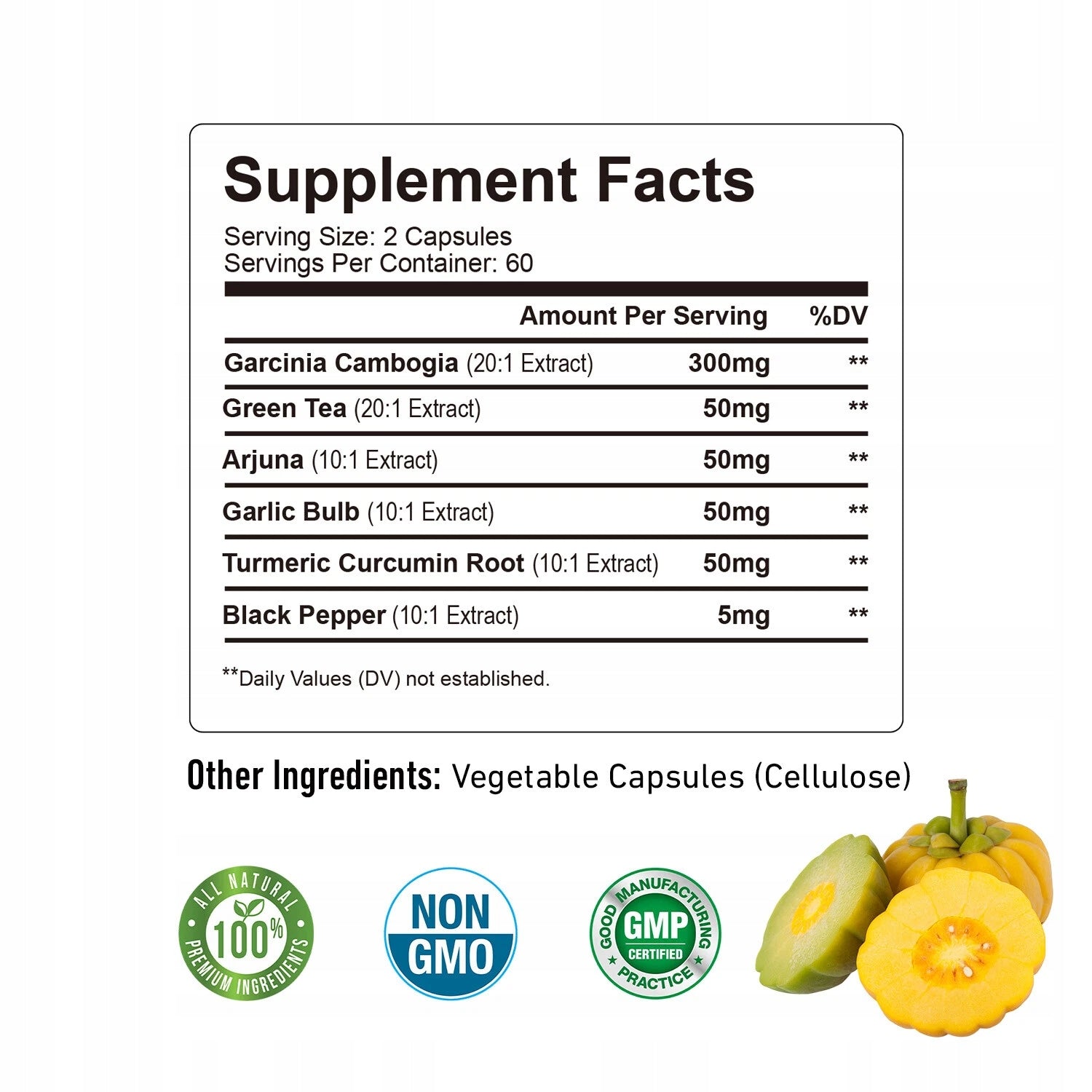 Garcinia Cambogia Complex – Premium: Fat burning, loss of wa Packaging status original