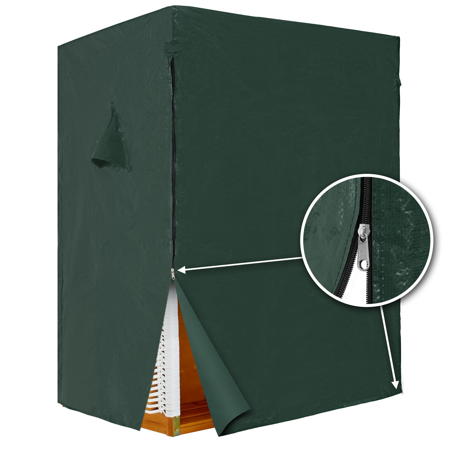 Garden Beach Basket with Cover Frame material wood